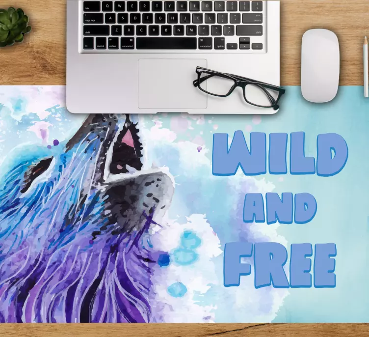 Mauspad originell wolfheulende ausdruck - TenStickers