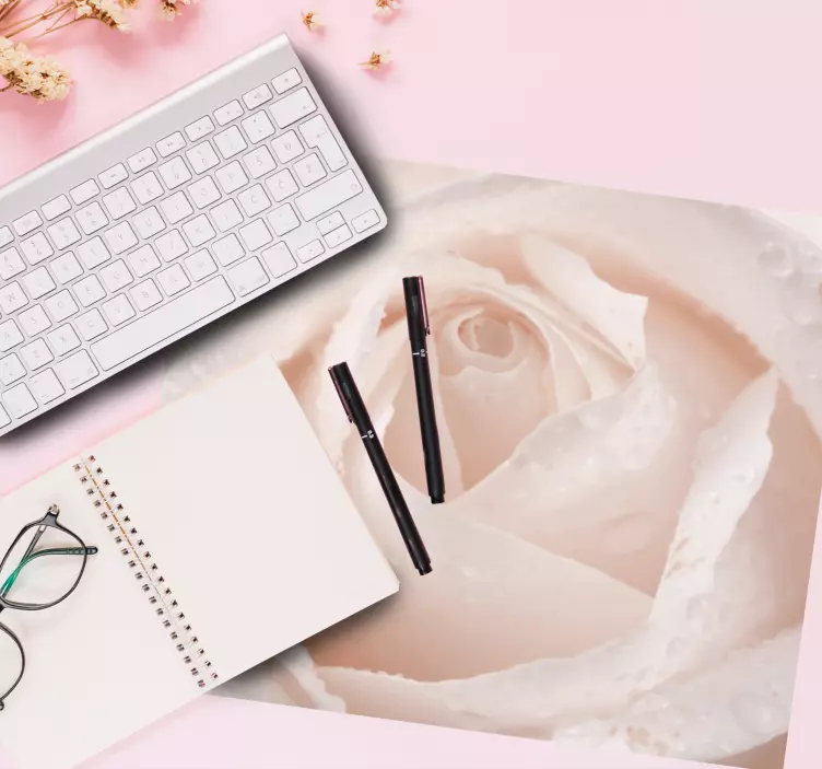 Mauspad originell zartes florales nahaufnahme - TenStickers