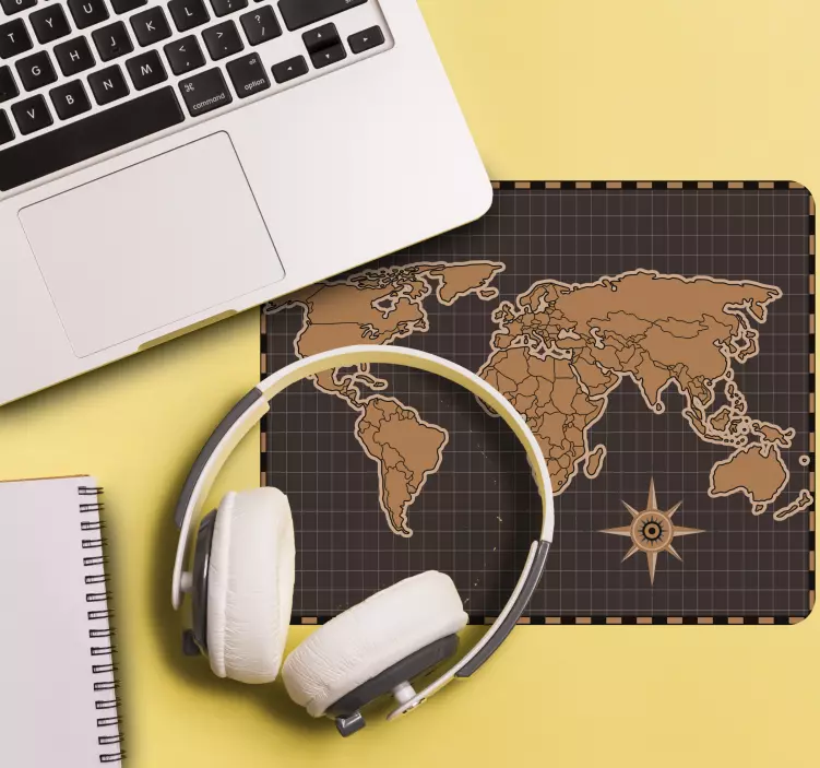 Mousepad Weltkarte Vintage weltkarte - TenStickers