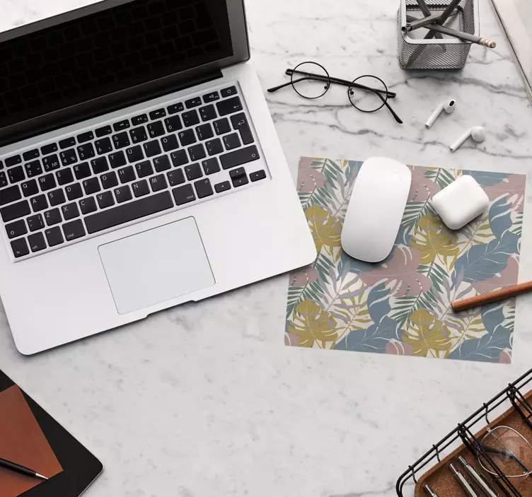 Stylisches Mousepad mit Natur Blätter Design - TenStickers