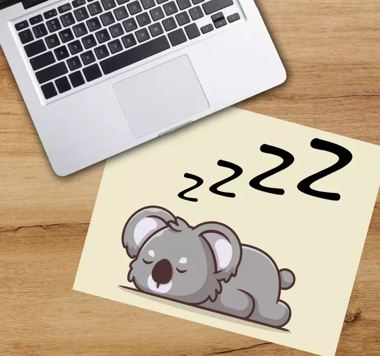 Mauspad originell Schlafender cartoon-koala - TenStickers