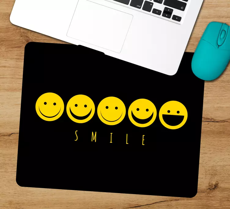 Mousepad spruch emoji sammlung lächeln - TenStickers