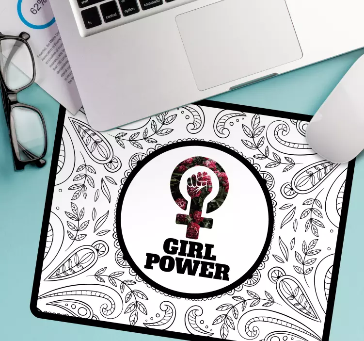 Mousepad spruch empowerment blumensymbol - TenStickers