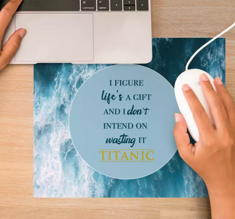 Mousepad spruch inspirierendes zitat der wellen - TenStickers
