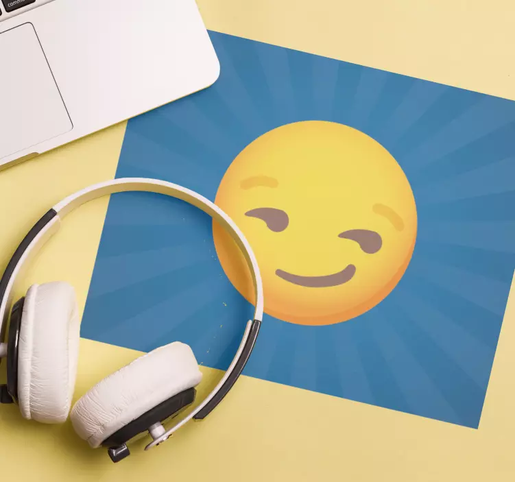 Mousepad spruch mit lächelndem emoji ausdruck - TenStickers