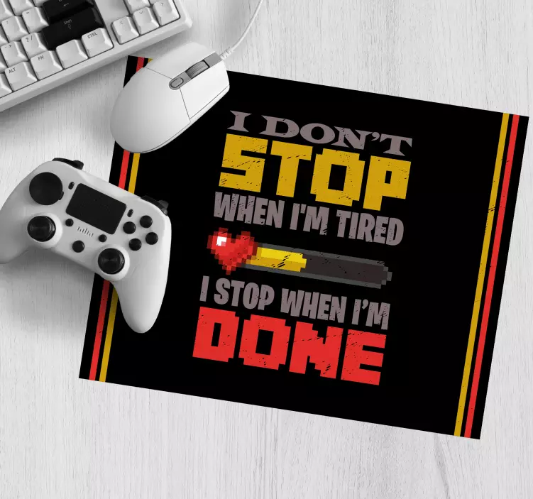Mousepad spruch motivationsspritze fokus - TenStickers
