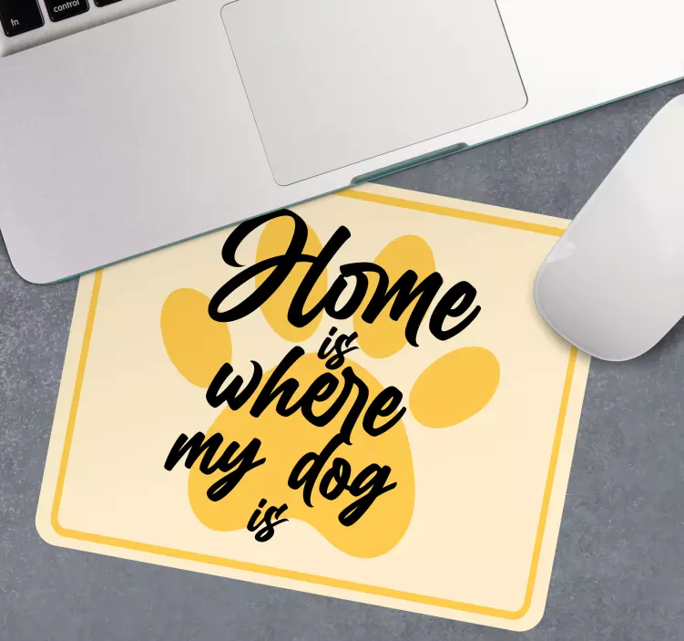 Mousepad spruch pfotenabdruck zitat - TenStickers