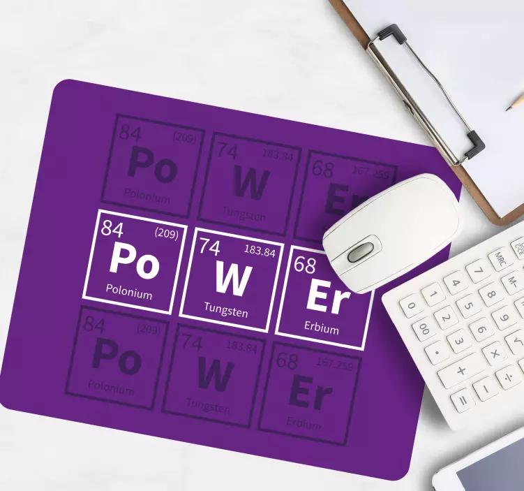 Mousepad spruch power elemente anzeige - TenStickers