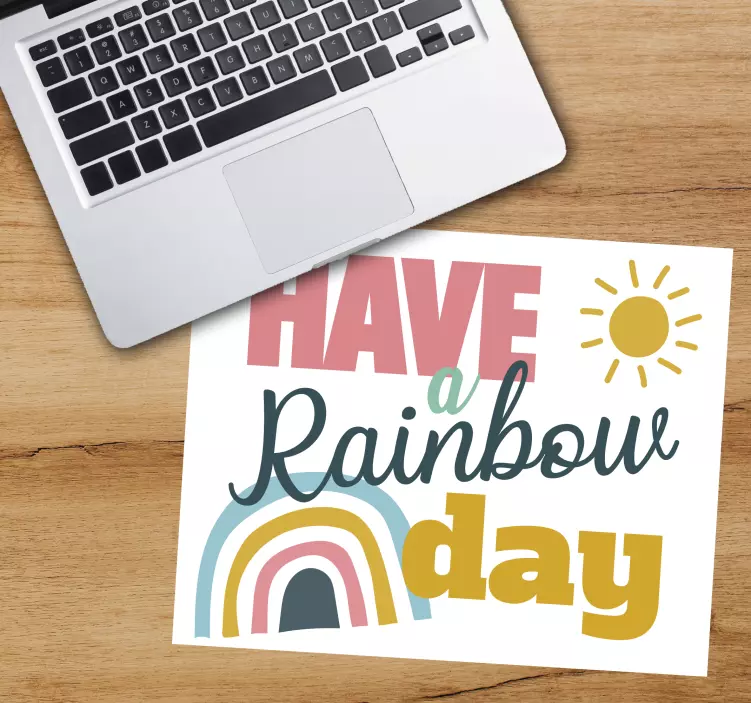 Mousepad spruch sei ein regenbogen - TenStickers