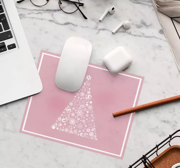 Mousepad weihnachten eleganter schneeflockenbaum - TenStickers