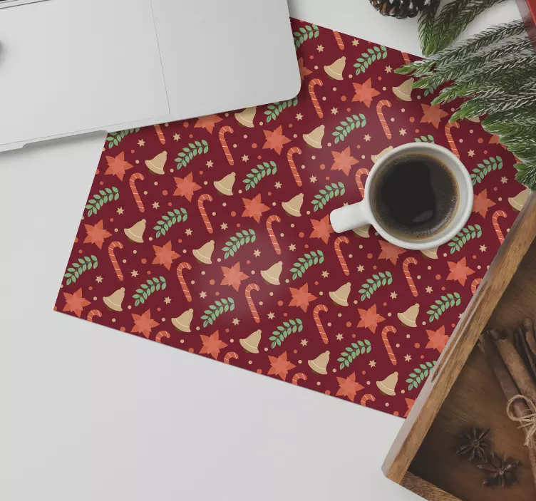 Mousepad weihnachten festliche sterne und glocken - TenStickers