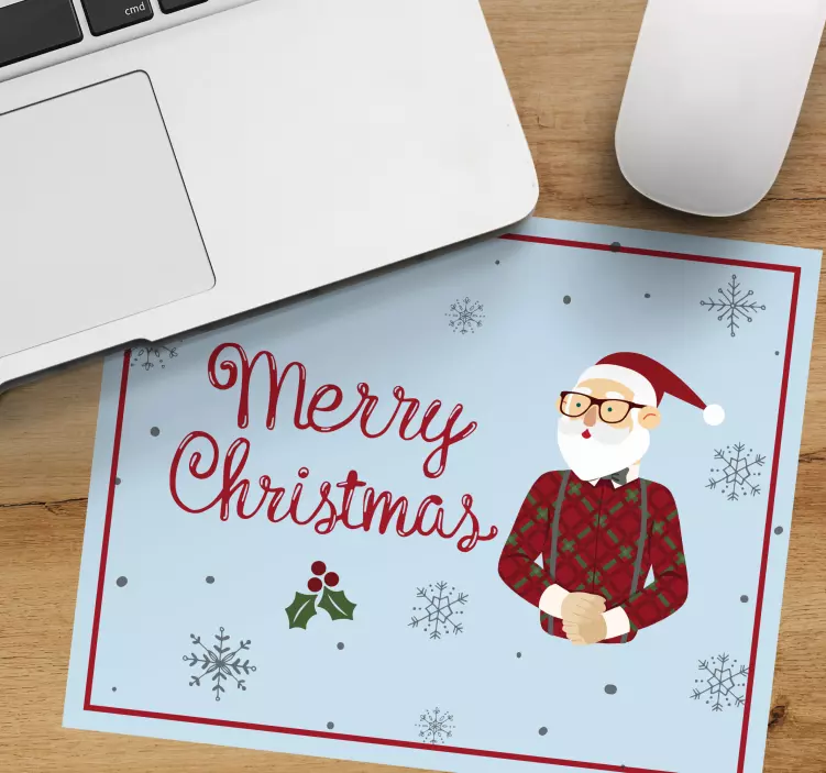 Mousepad weihnachten festliches santa porträt - TenStickers