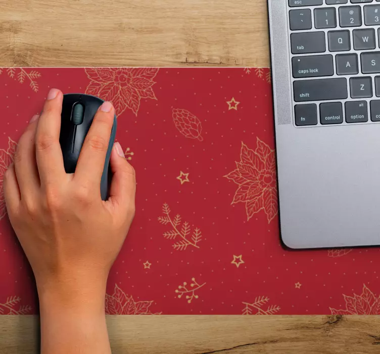 Mousepad weihnachten mit festlichem blumenmuster - TenStickers