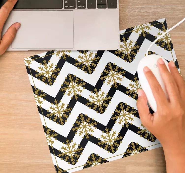 Mousepad weihnachten mit festlichem schneeflockenmuster - TenStickers