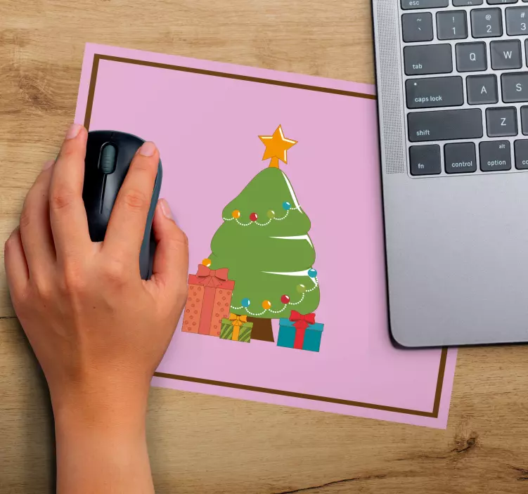 Mousepad weihnachten mit festlichem weihnachtsbaum - TenStickers