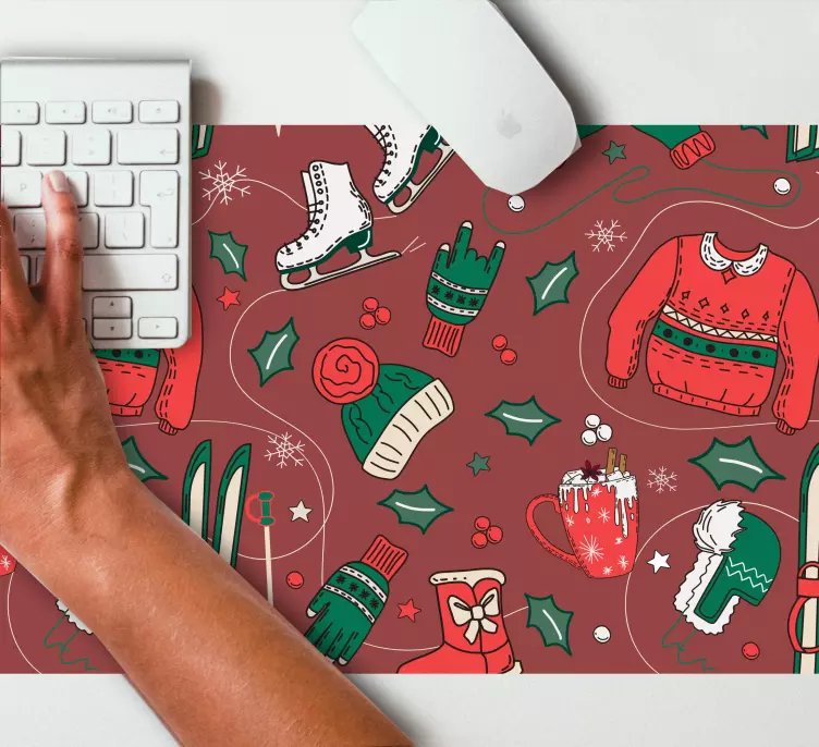 Mousepad weihnachten mit festlichen wintermotiven - TenStickers