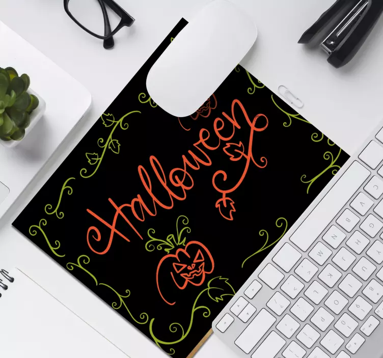 Mousepad weihnachten mit gruseligem kürbis-dekor - TenStickers
