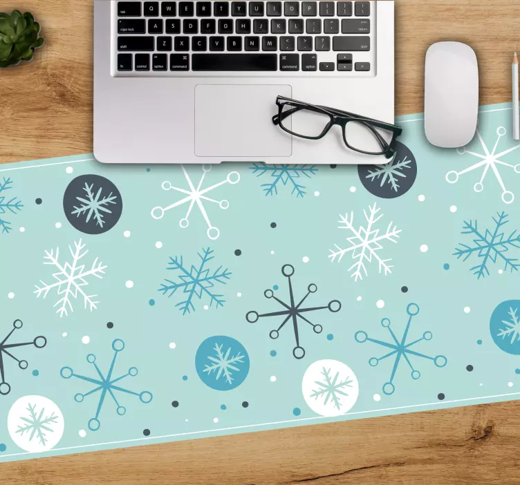 Mousepad weihnachten mit schneeflockenmuster - TenStickers