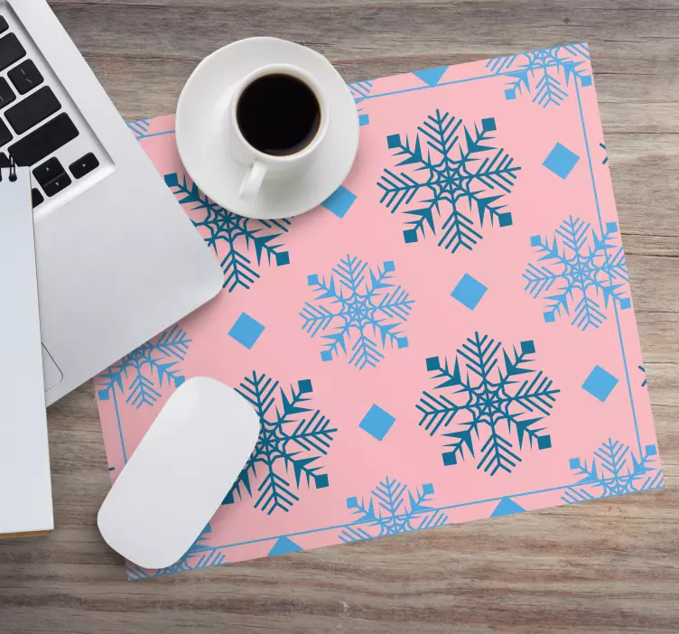 Mousepad weihnachten mit schneeflockenmuster druck - TenStickers