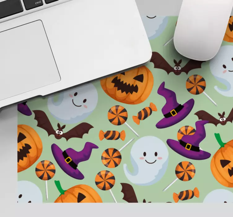 Mousepad weihnachten mit verspielten halloween-motiven - TenStickers