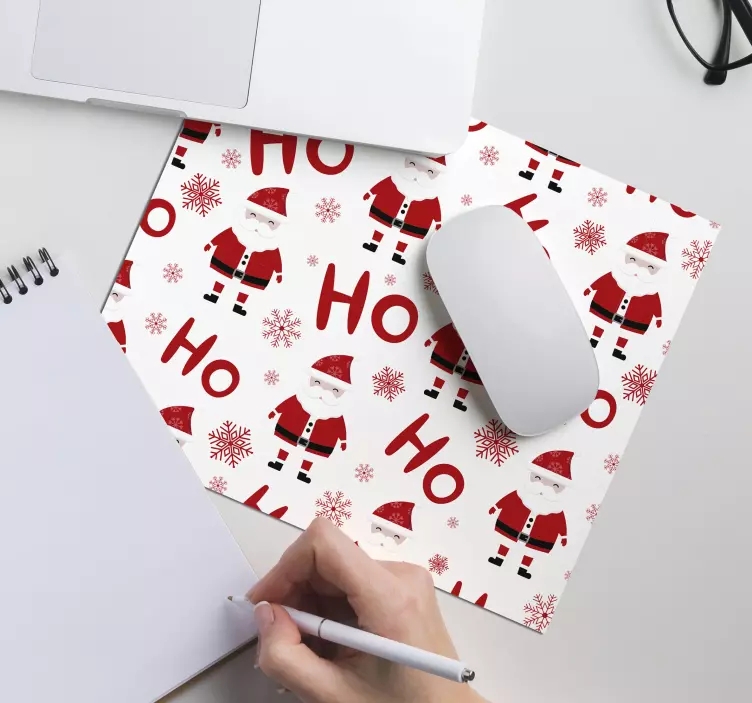 Mousepad weihnachten mit weihnachtsmann-muster - TenStickers