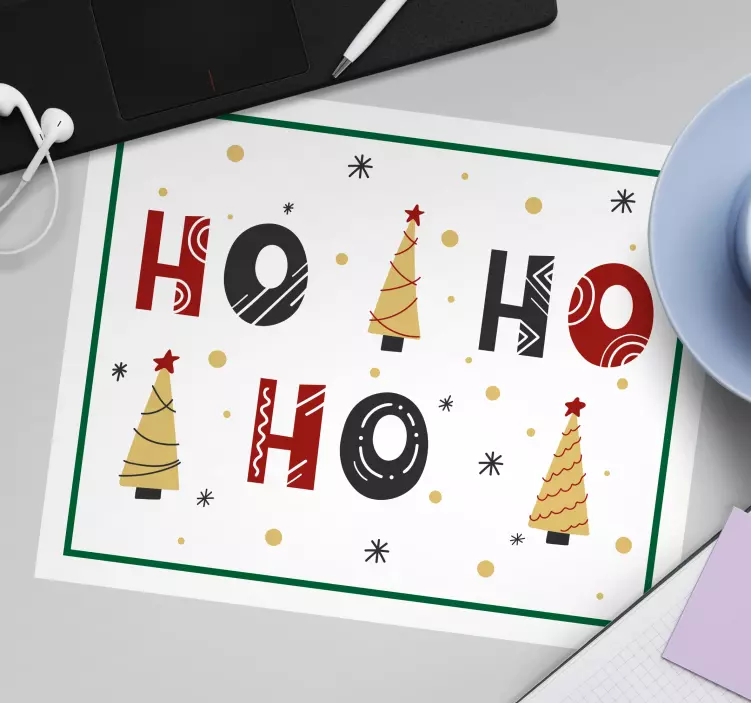 Mousepad weihnachten verspielte feiertagsbäume - TenStickers