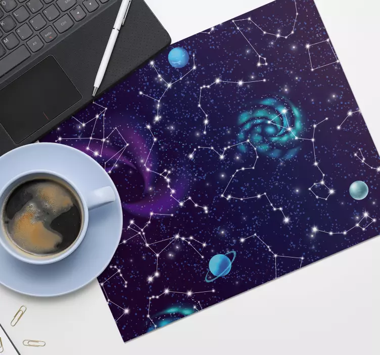 Mousepad weltkarte kosmisches sternenuniversum - TenStickers