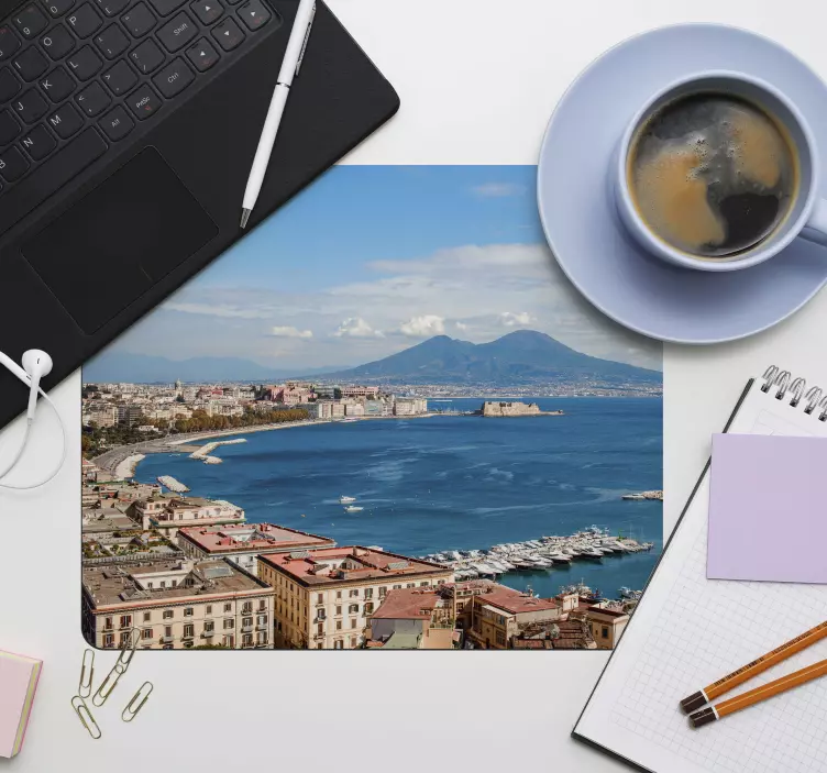 Mousepad weltkarte küstenansicht hafen - TenStickers