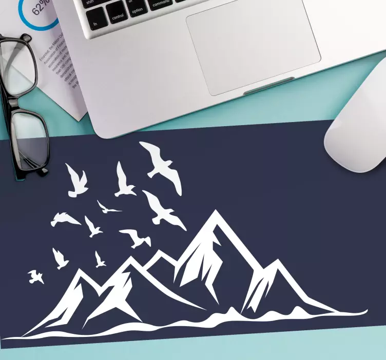 Mousepad weltkarte majestätische bergkette - TenStickers