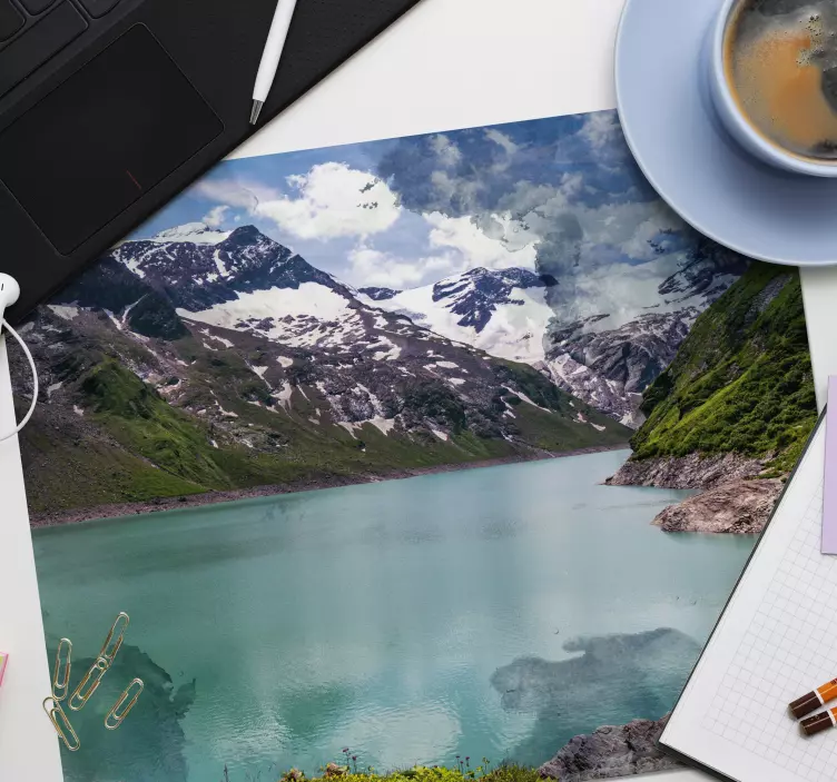 Mousepad weltkarte majestätische berglandschaft - TenStickers