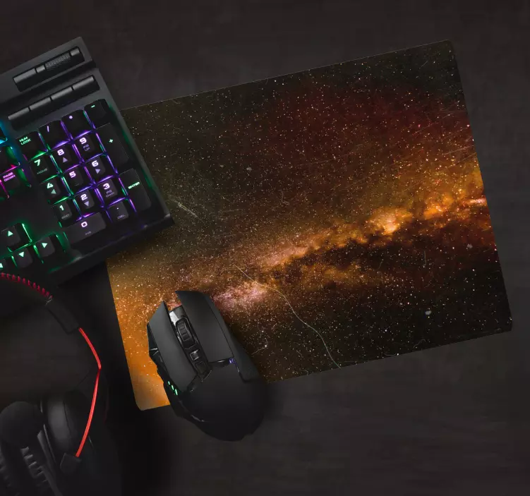 Mousepad weltkarte mit kosmischem galaxiemuster - TenStickers