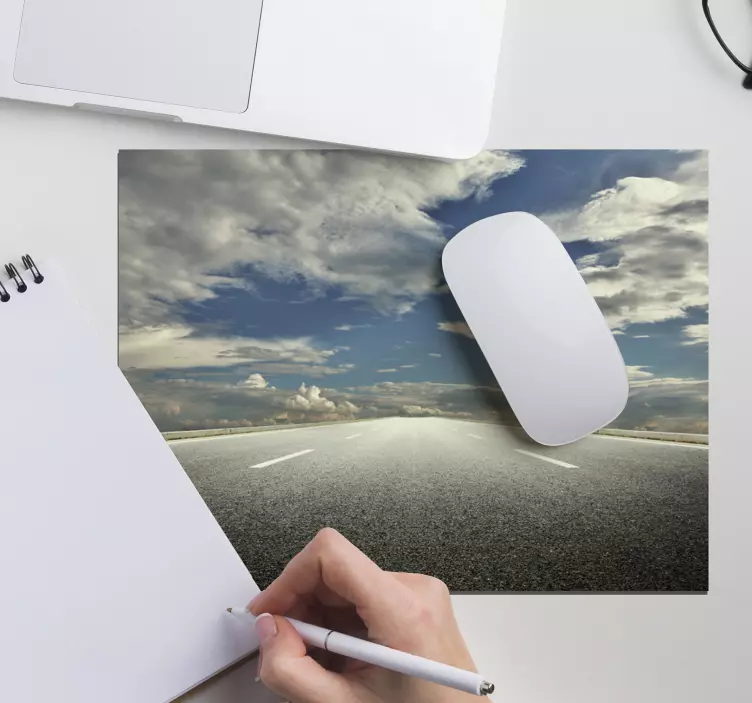Mousepad weltkarte mit straßenlandschaft - TenStickers