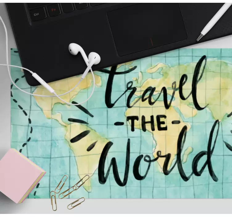 Mousepad weltkarte reisekarte - TenStickers