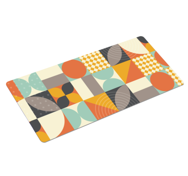 Mousepad Muster Bunte geometrische Formen - TenStickers