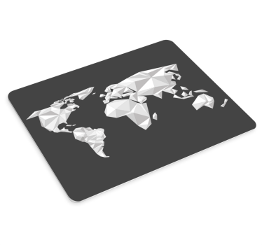 Mousepad weltkarte polygonale weltkarte - TenStickers