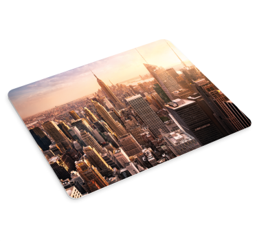 Mousepad weltkarte mit skyline blick - TenStickers