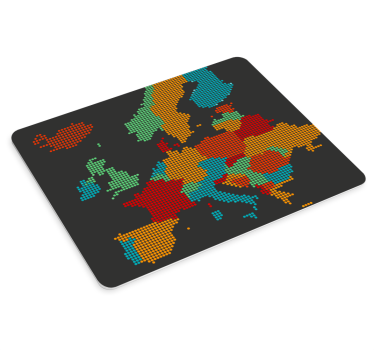Mousepad weltkarte bunte geografische regionen - TenStickers