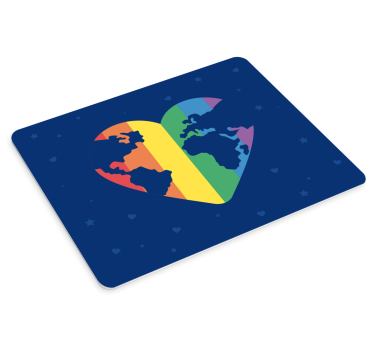 Mousepad weltkarte in herzform - TenStickers