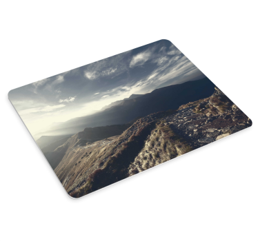 Mousepad weltkarte gebirgige landschaft ansicht - TenStickers