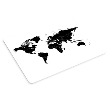 Mousepad weltkarte stilisierte weltumrisse - TenStickers