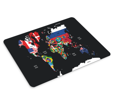 Mousepad weltkarte lebendige globale illustration - TenStickers