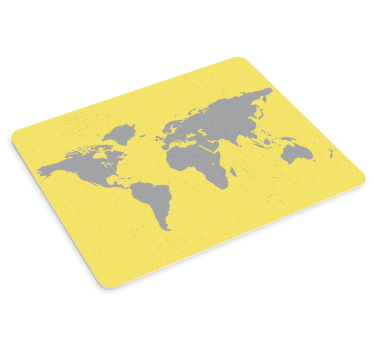 Mousepad weltkarte konturen - TenStickers