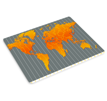Mousepad weltkarte in pixelgrafik - TenStickers