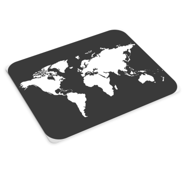 Mousepad weltkarte stilisierte weltansicht - TenStickers