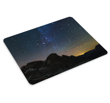 Mousepad weltkarte sternenblick auf berge - TenStickers