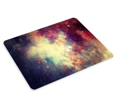 Mousepad weltkarte mit kosmischem nebelmuster - TenStickers