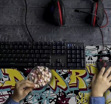 Mauspad Gaming Graffiti personalisierbar - TenStickers