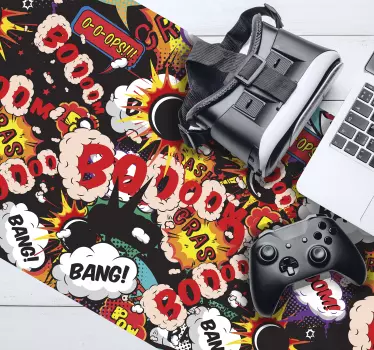 Boom Comic Gaming Vinyl Mauspad - TenStickers