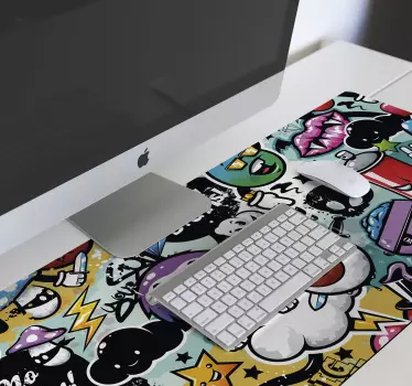 Cooles Graffiti Gaming Vinyl Mauspad - TenStickers