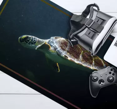 Mousepad Tier Schwimmende Schildkröte - TenStickers